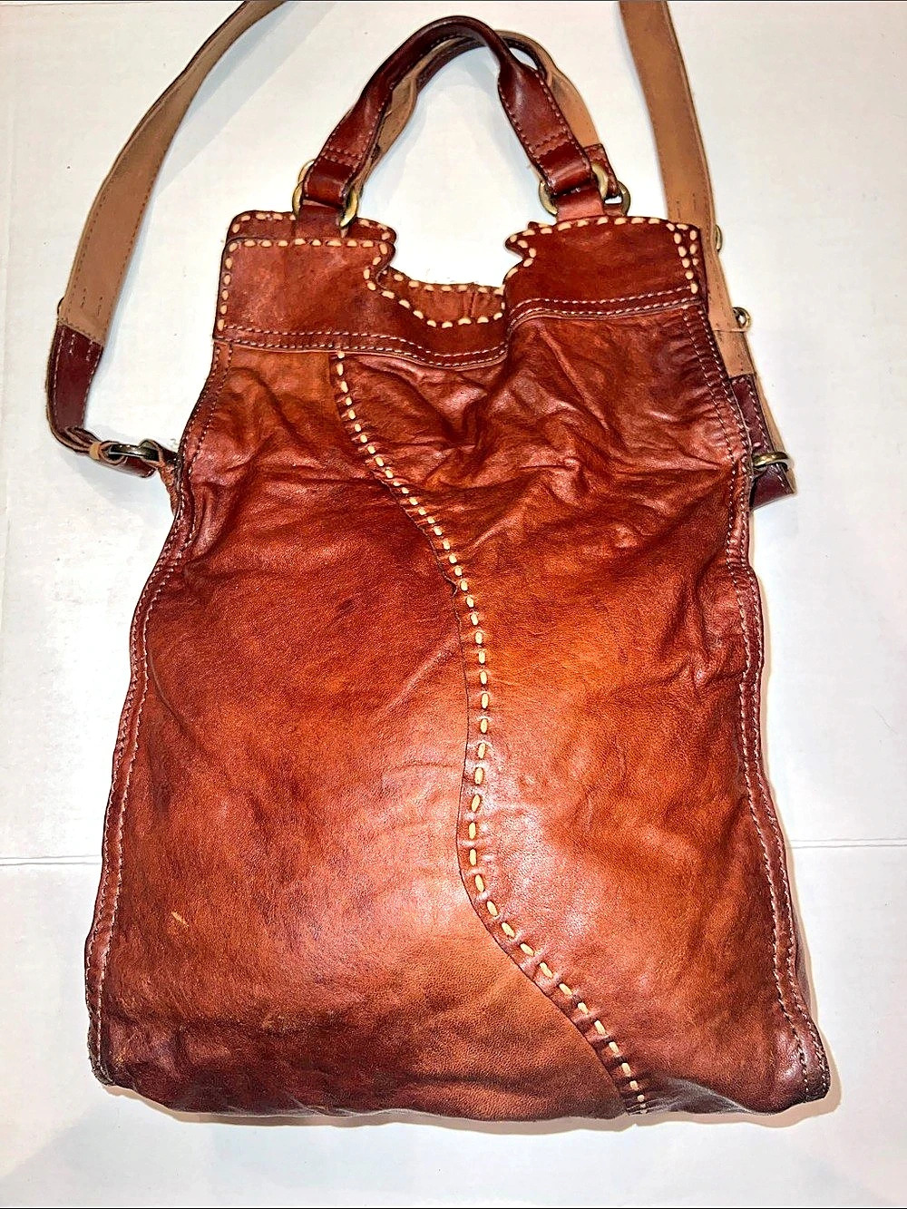 Lucky Brand Vintage Abbey Road Leather Bag